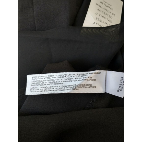 Eloquii Womens Semi Sheer Shirt Size 22 Black Career Office Witchcore Flowy NWT - Picture 6 of 6